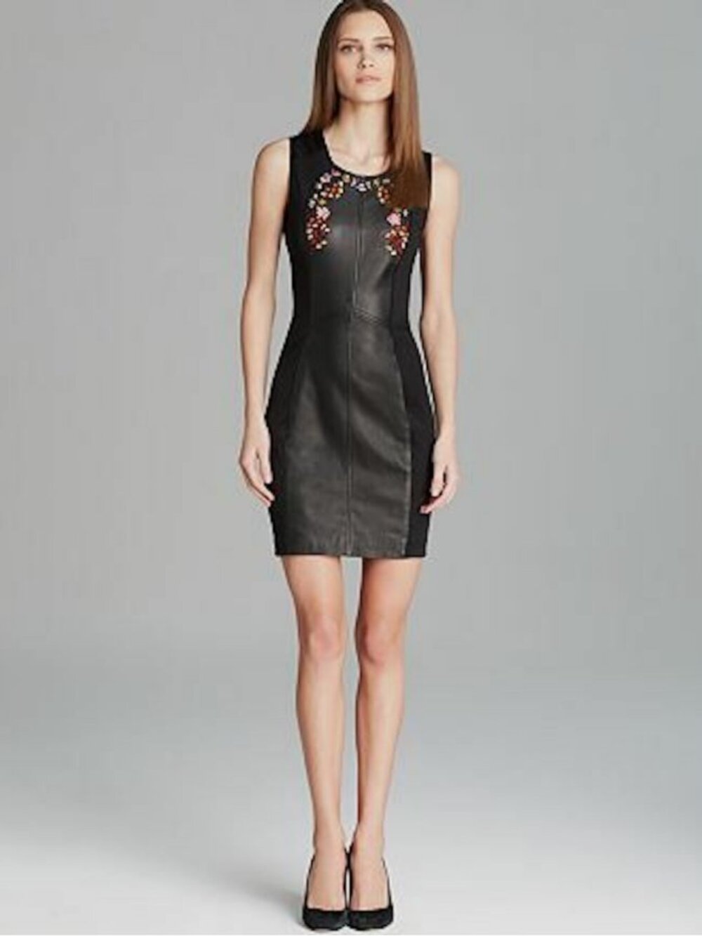 Rebecca Minkoff Maya Leather Trim Dress